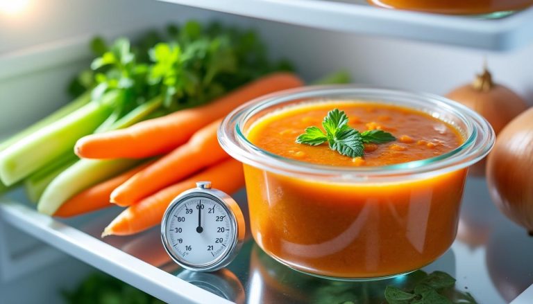 découvrez combien de temps vous pouvez conserver votre soupe maison au réfrigérateur en toute sécurité, avec nos conseils et règles de conservation pour garder saveur et fraîcheur.