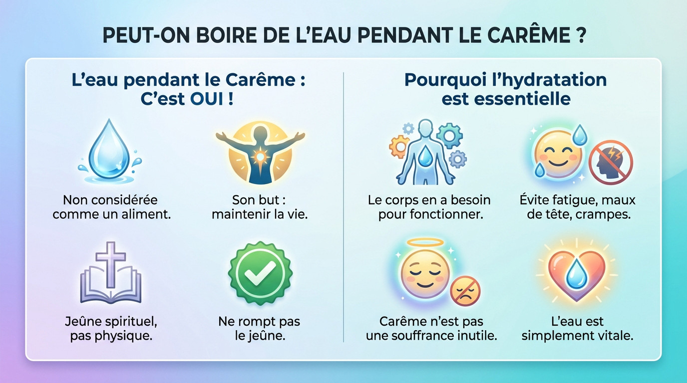 Verre d'eau pure posé sur une table en bois rustique, illustrant l'autorisation de boire pendant le jeûne