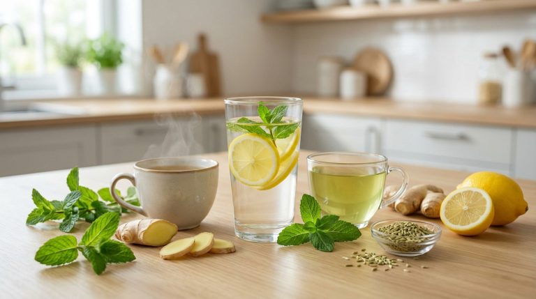 Eau tiède pour une digestion apaisée et un ventre léger
