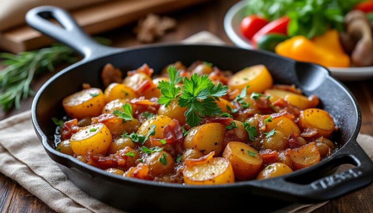 découvrez notre recette authentique de poêlée paysanne et ses variantes maison faciles à réaliser pour un repas savoureux et convivial.