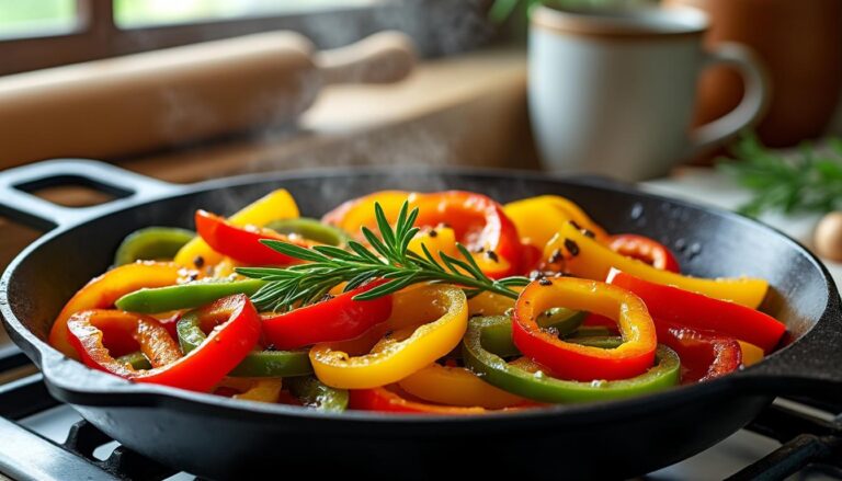 découvrez notre recette facile de poêlée de poivrons pour une cuisson parfaite, rapide et savoureuse. idéale pour un plat coloré et plein de saveurs.